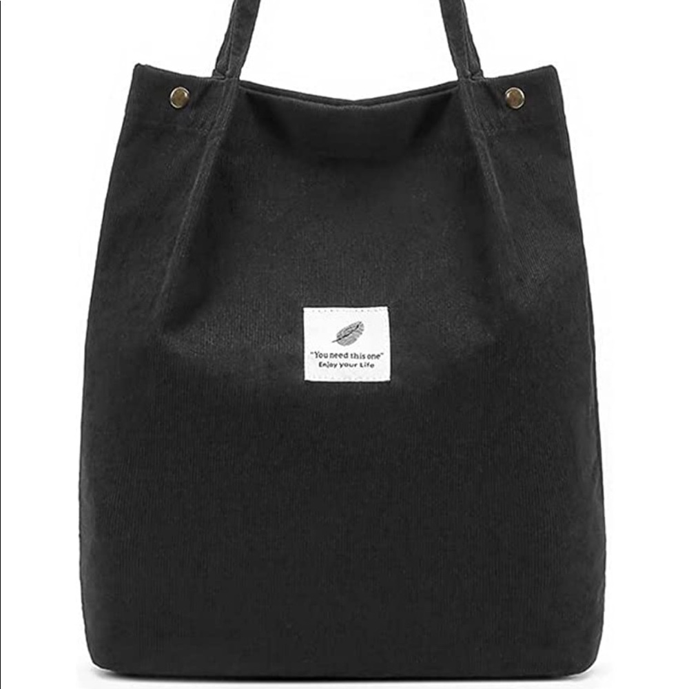 Women's Canvas Shoulder Handbag Corduroy Bags Tote Purse